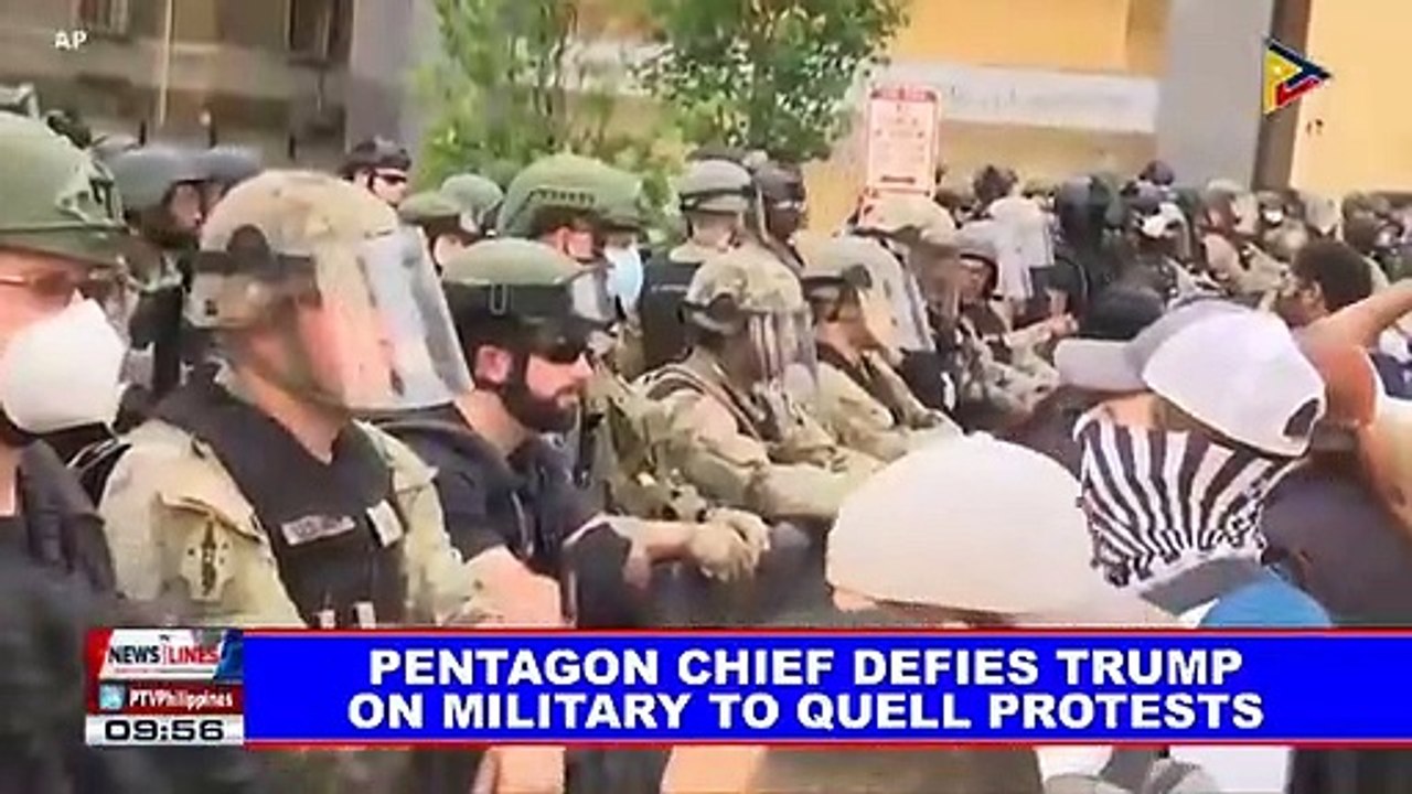 Pentagon chief defies Trump on military to quell protests