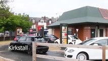 Queues at McDonalds Drive Through's in Leeds