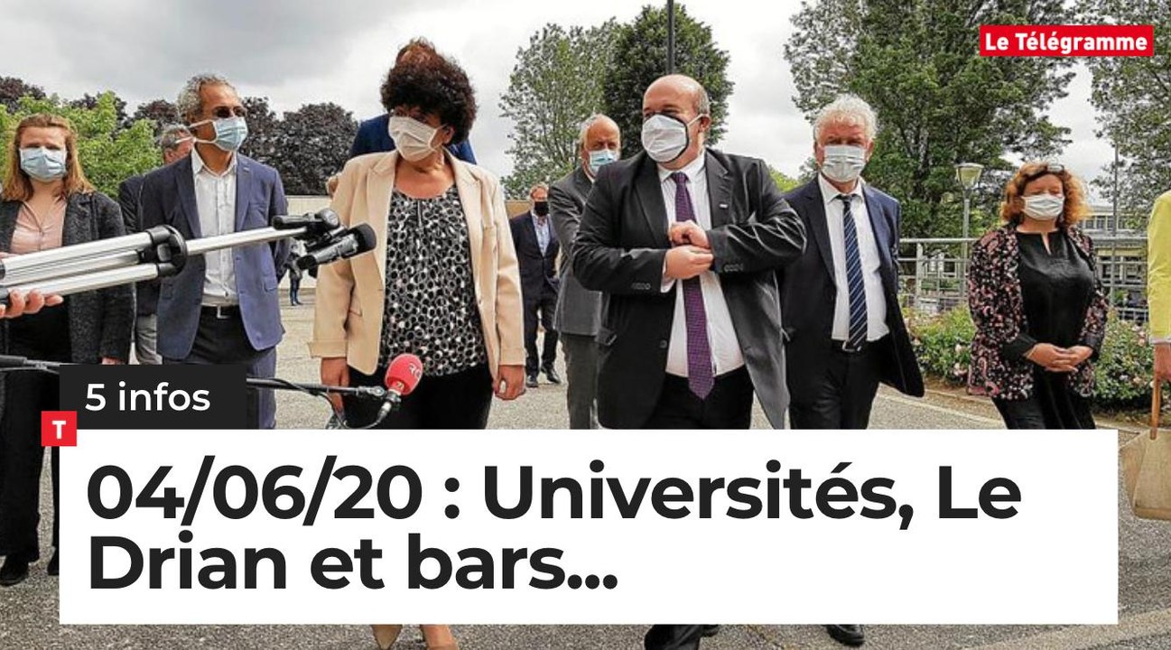 Universités, Le Drian et bars... Cinq infos bretonnes du 4 juin