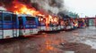 7 Buses set on fire at Nankheda bus stand in Ujjain