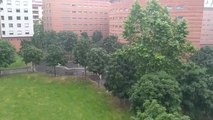 Lluvia intensa en Bilbao con Euskadi el aviso amarillo