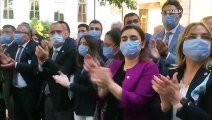 CHP'den TBMM Başkanı Şentop'un makamının önünde alkışlı protesto