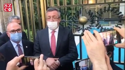 Vekillerden Meclis Başkanı Şentop'un makamı önünde protesto