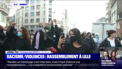 Lille: manifestation en cours contre les violences policières et le racisme