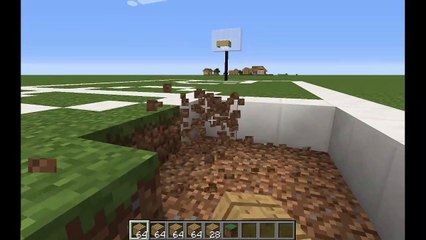 How to easily build a basketball court  in Minecraft (tutorial)