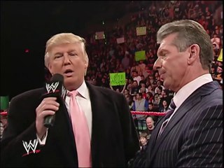 Mr. McMahon and Donald Trump announce the Battle of the Billionaires