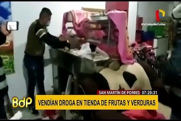 SMP: cae banda que vendía droga en tienda de frutas y verduras