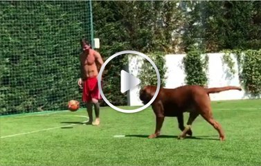 ¡Messi sin piedad! Así gambetea a su perro