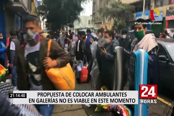 Ministro de Defensa desestimó traslado de ambulantes a galerías de Gamarra por el momento