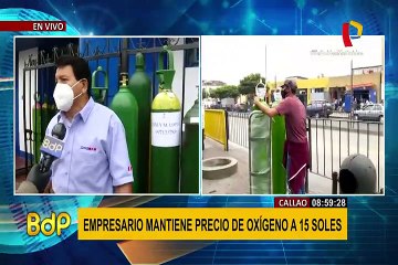 Buena práctica empresarial: mantienen precio de balones de oxígeno a 15 soles