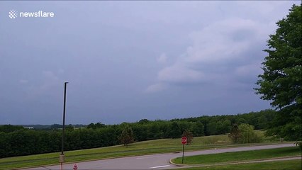 Watch as a severe line of storms move through western Pennsylvania causing incredible squally winds