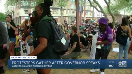 Protesters gather after governor speaks on Floyd's death for first time