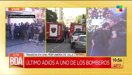 Tragedia en Villa Crespo: así despiden a los dos bomberos fallecidos