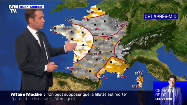 De la pluie, du vent et des températures en baisse pour ce vendredi avant