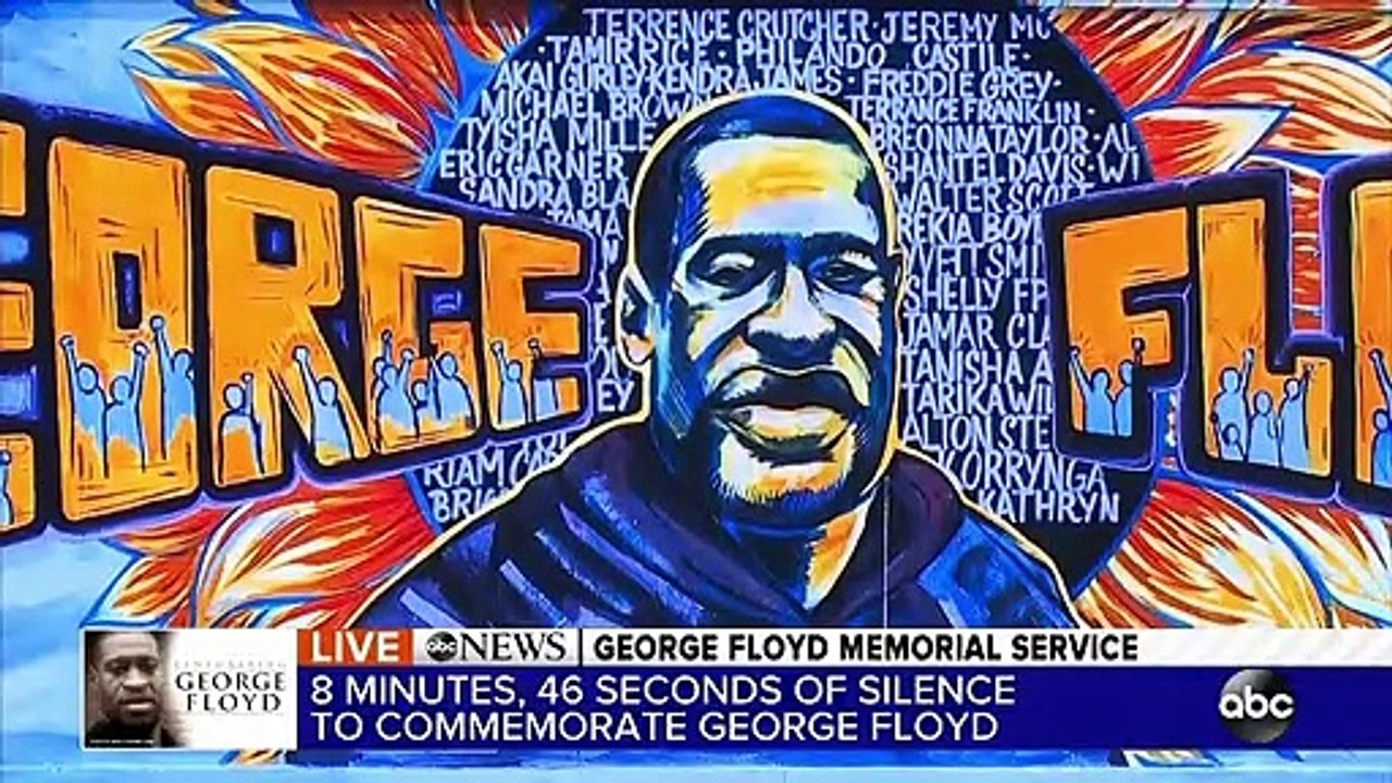 Bouleversante cérémonie en hommage à George Floyd marquée par un silence de 8 mn 46, le temps pendant lequel le policier est resté agenouillé sur son cou