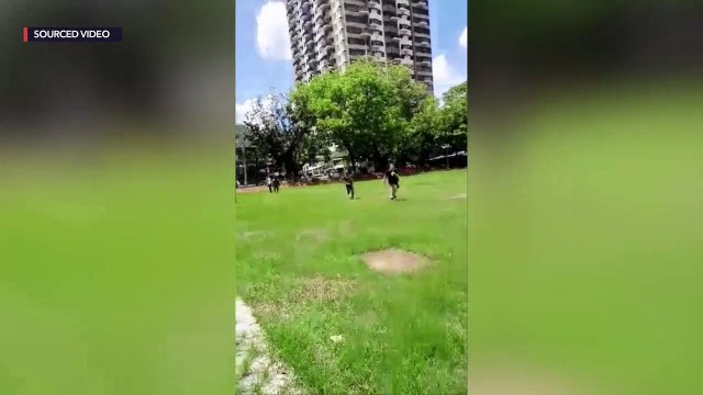 Cebu City police chase down anti-terror bill protestors in UP Cebu campus