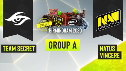 Dota2 - Team Secret vs Natus Vincere - Game 1 - ESL One Birmingham 2020 - Group A - EUCIS