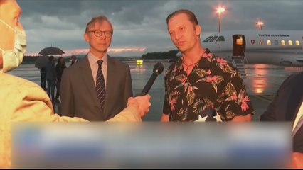 US Navy veteran released by Iran arrives in Switzerland