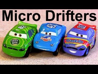 Download Video: NEW Micro Drifters Dinoco The King, Shiny Wax, Gask-its Cars 2013 Disney Pixar Mattel toys