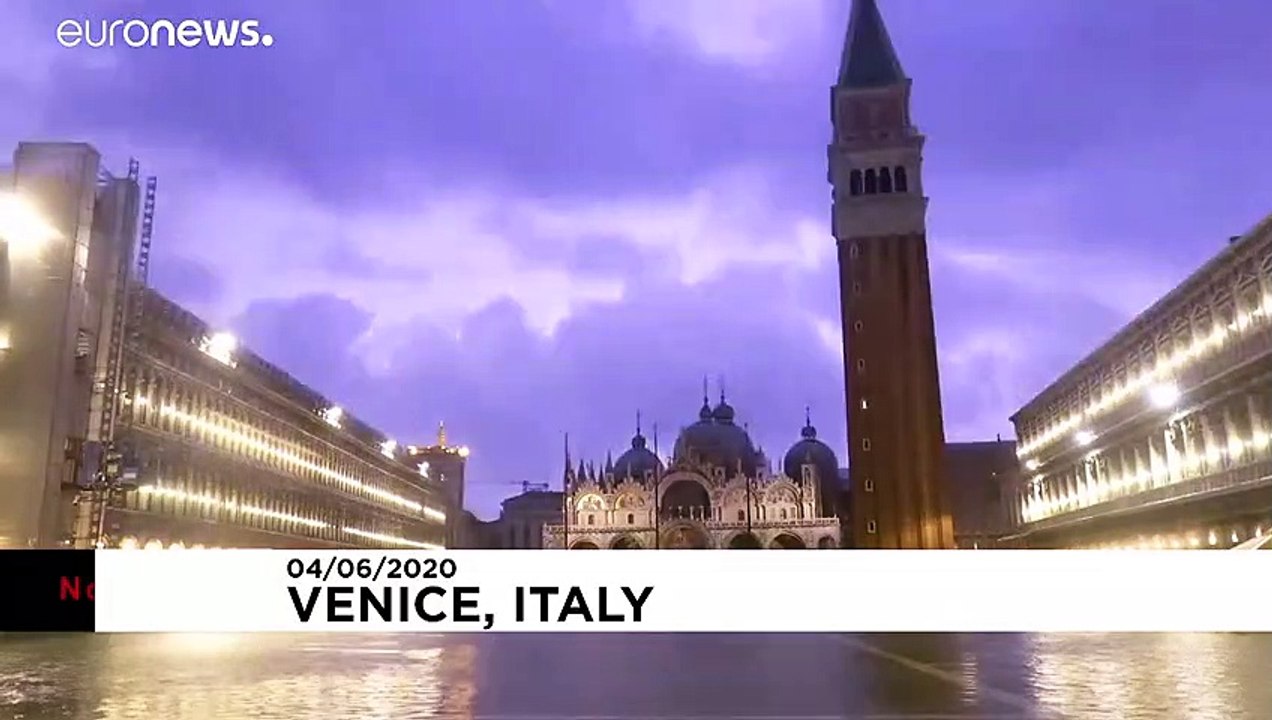 Wieder Flut in Venedig: ungewohnt hoher Wasserstand im Juni