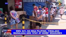 SWS: 84% ng mga Pilipino, tiwalang mahalaga ang 'stay at home' measures