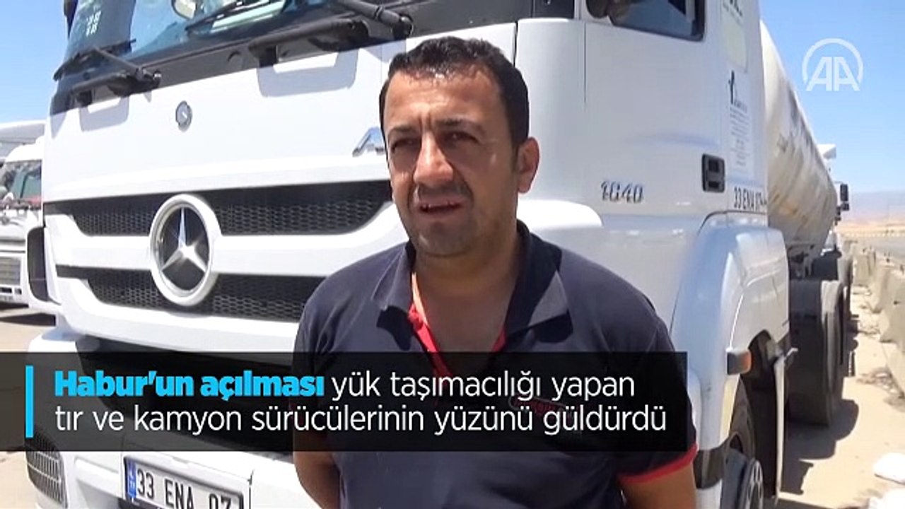 Habur'un açılması yük taşımacılığı yapan tır ve kamyon sürücülerinin yüzünü güldürdü