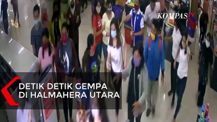 Detik Detik Gempa Tobelo. Warga Berhamburan Keluar Supermarket