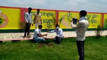 विश्व पर्यावरण दिवस के मौके पर मॉडल पार्क में लगाए गए पौधे