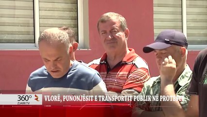 VLORË PUNONJËSIT E TRANSPORTIT PUBLIK NË PROTESTË