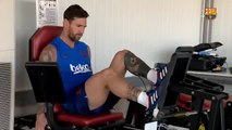 Messi sufre una contractura en el cuádriceps de su pierna derecha