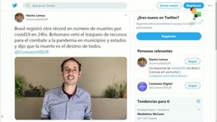 Brasil: Bolsonaro veta recursos para el combate a la pandemia