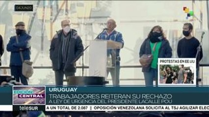 Download Video: Uruguay: sindicatos realizan paro parcial en defensa del empleo digno