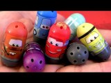 Cars 2 Mighty Beanz Toys Review Mater, Lightning McQueen, Flo, Ramone, Luigi, Guido Disney Pixar