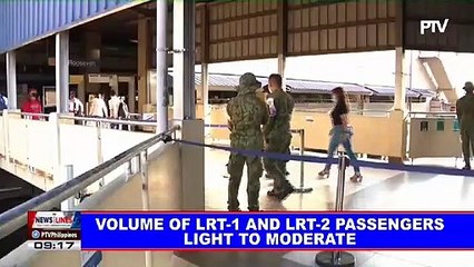 Volume of LRT-1 and LRT-2 passengers light to moderate