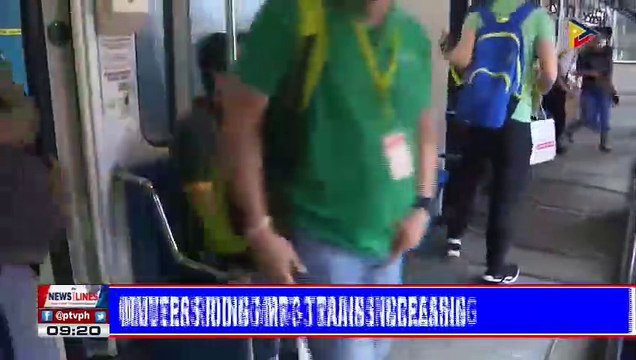 Number of commuters riding MRT-3 trains increasing