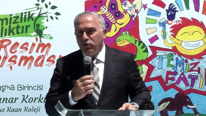 Fatih’te çocukların ödüllü resimleri belediyenin çöp kamyonlarını renklendirdi