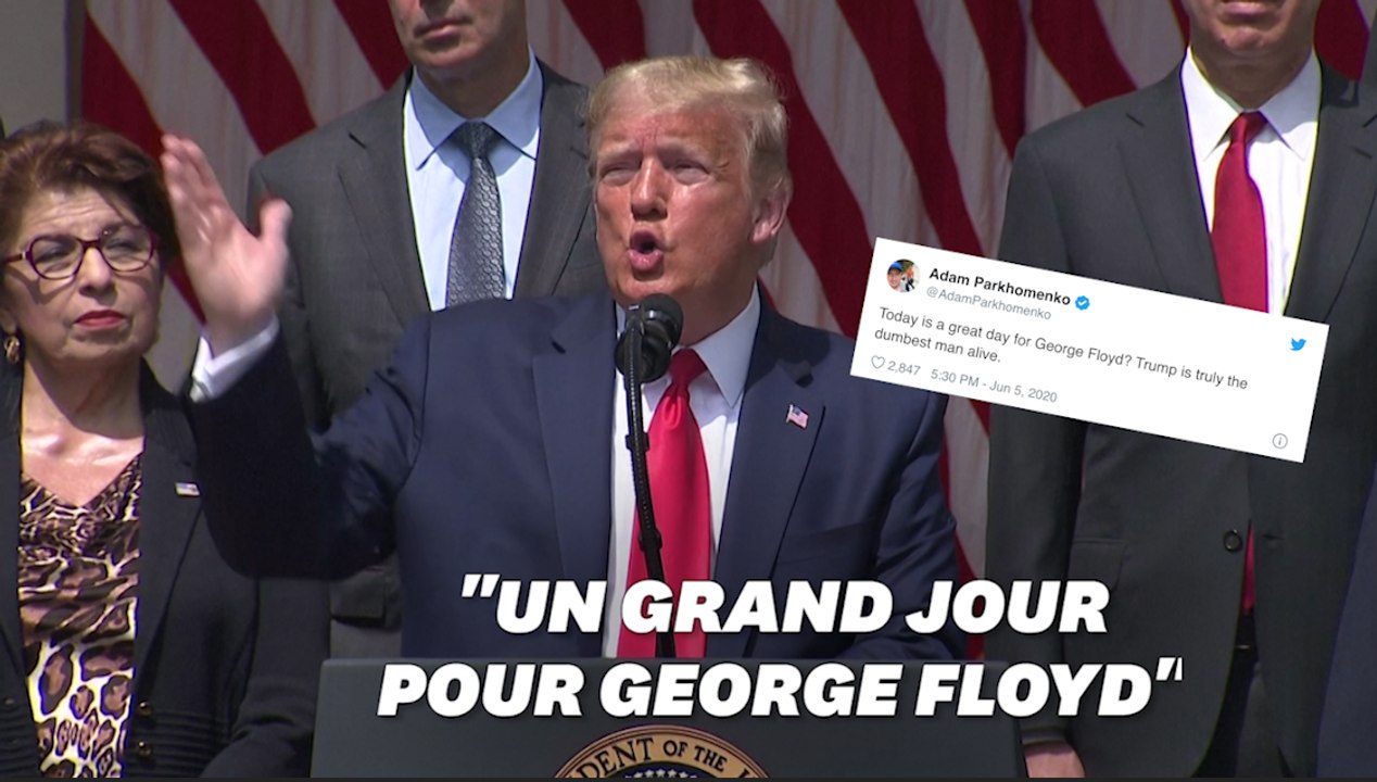 Donald Trump salue la baisse du chômage et invoque George Floyd