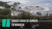 Un deslizamiento de tierra provoca el hundimiento de varias casas en Noruega