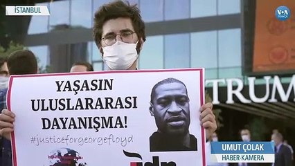 İstanbul’da Floyd İçin Trump Towers Önünde Protesto