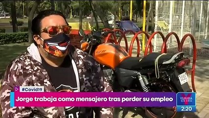 ¡Jorge perdió su trabajo por la pandemia pero se convirtió en mensajero!