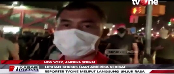 Reporter tvOne Diusir Polisi Saat Liput Kerusuhan Demo di AS