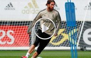 ¡Volvió con todo!. Sergio Ramos se toma en serio los entrenamientos