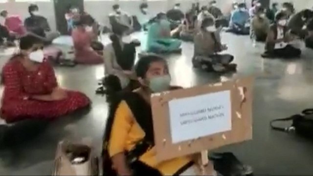 Corona crisis: AIIMS Nurses protest over working conditions