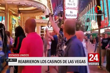 Casinos de Las Vegas reabren tras cierre por coronavirus