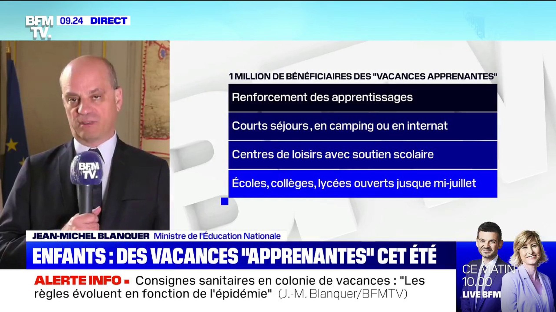 Vacances Apprenantes Un Million D Enfants Concernes Par Le Dispositif Affirme Jean Michel Blanquer Video Dailymotion