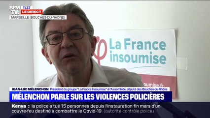 Jean-Luc Mélenchon: "Un syndicat de police qui est capable d'assiéger un siège politique sans que personne ne dise rien, c'est un problème"