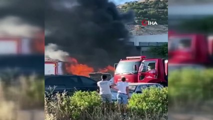 Bir anda alev aldı dakikalar içerisinde kül oldu