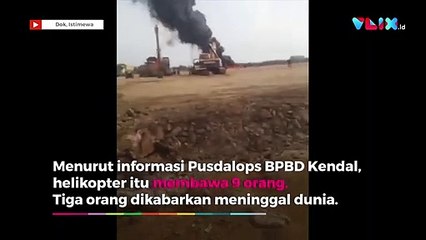 Video Amatir Helikopter TNI Jatuh di Kendal