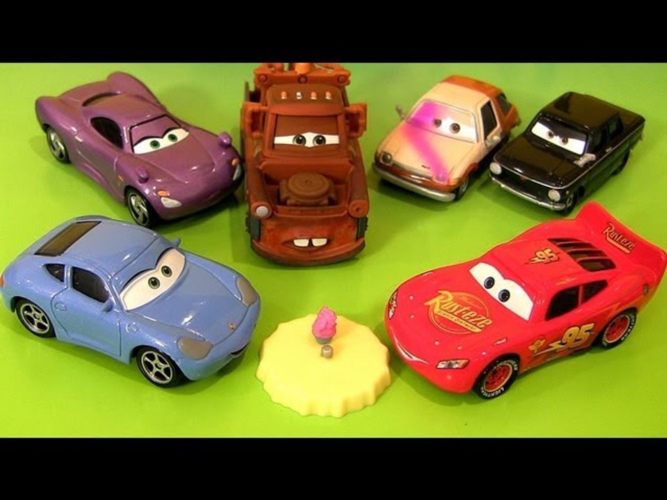 6 New Cars 2 Airport Mater Lightning McQueen and Sally Tubbs Pacer Paint Spray Tolga Trunkov 2013