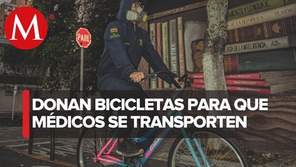 Donan bicicletas a personal médico covid